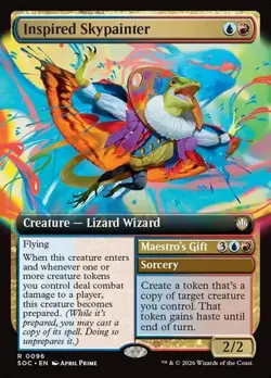 Inspired Skypainter // Maestro's Gift - Extended Art SOC NM MTG - Image 1