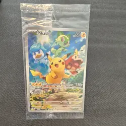 The Pokemon Company Pikachu 027 SV Promo Holo Promo English Basic 2023 SEALED - Image 1