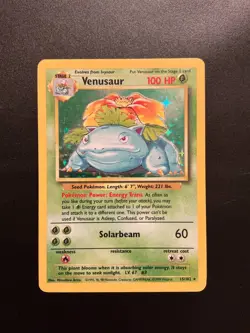 Pokemon 1999 Venusaur 15/102 Base Set Holo Unlimited - Image 1