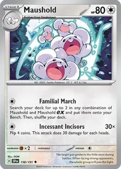 MAUSHOLD 158/191 UNCOMMON SURGING SPARKS POKEMON NEAR MINT - Image 1