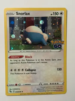 🌀FART SWIRL🌀 Snorlax 055/078 Pokemon Go Cosmos Holo Promo - B70 - Image 2