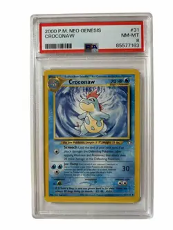 2000 Pokemon Neo Genesis #31 - Croconaw - PSA 8 Near Mint-Mint! - Image 1