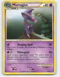 2010 Pokemon, Undaunted, #19/90 Mismagius, Rare - Image 1
