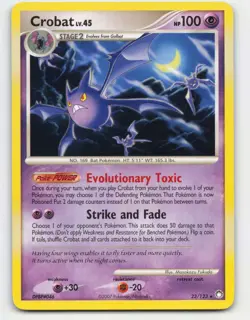 2007 Pokemon, Mysterious Treasures, #23/123 Crobat, Rare - Image 1