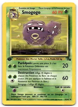 Weezing 45/62 Uncommon Fossil Pokemon 1st Edition Moderately Played - Image 1