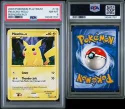 Pokemon TCG Rising Rivals Pikachu 112/111 Secret Rare Holo PSA 8 - Image 3