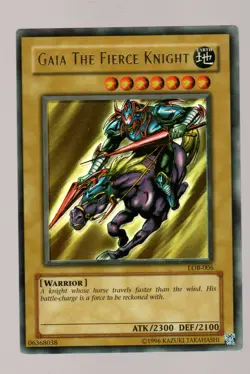 Gaia The Fierce Knight The Legend of Blue Eyes White Dragon #LOB-006 LP/NM - Image 1