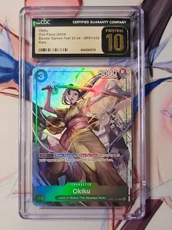 2024 ONE PIECE CCG OKIKU BANDAI GAMES FEST ENGLISH OP01-035 RARE CGC 10 PRISTINE - Image 1
