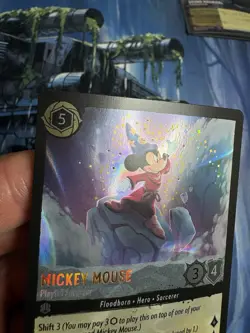 DISNEY LORCANA MICKEY MOUSE PLAYFUL SORCERER D23 EXPO PROMO CARD - Image 2