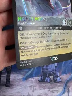 DISNEY LORCANA MICKEY MOUSE PLAYFUL SORCERER D23 EXPO PROMO CARD - Image 5