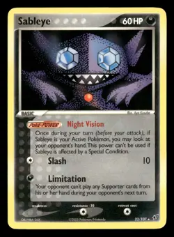 Sableye - 23/107 - Rare - Deoxys - Pokemon Card - LP - Image 1
