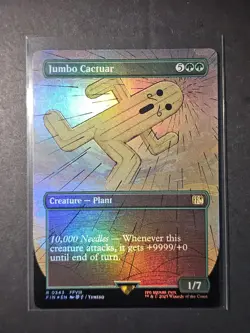 MTG Jumbo Cactuar (Borderless Foil) R 0343 Final Fantasy - Image 1