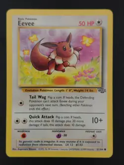 Pokemon TCG Team Rocket & Jungle Unlimited Lot Eevee Flareon Jolteon Vaporeon MP - Image 4
