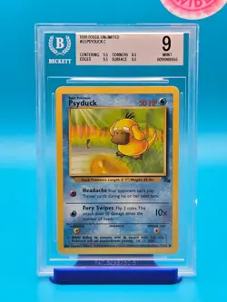 BGS 9 - 1999 Pokemon Fossil Unlimited #53 Psyduck C - Image 1
