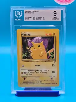 BGS 9 - 2000 Pokemon Base 2 Unlimited #87 Pikachu C - Image 1