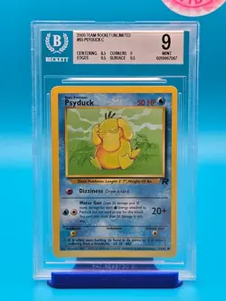 BGS 9 - 2000 Pokemon Team Rocket Unlimited #65 Psyduck C - Image 1