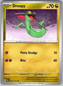 Dreepy 071/131 Common Prismatic Evolutions Pokemon Near Mint - Image 1