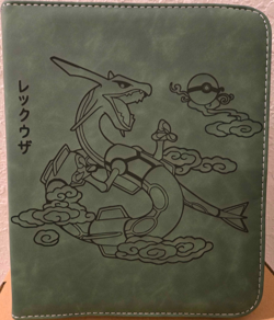 Pokemon Rayqaza 2x2 Green Top Loader Binder 112 Cards Ready to Ship - Image 1