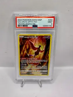 2023 POKEMON SWSH BLACK STAR PROMO CROWN ZENITH #282 GALARIAN ARTICUNO PSA 9 - Image 1