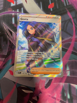POKEMON - GEETA - 218/197 - ULTRA RARE - FULL ART - NM - OBF - Image 1