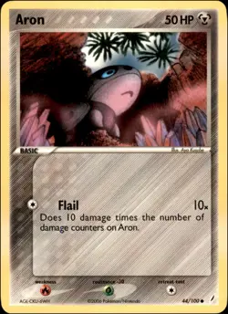 Pokemon - Aron #44/100 - Crystal Guardians Common - Image 1