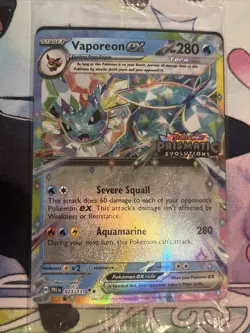 Vaporeon EX 023/131 | Double Rare | NM English | Prismatic | Stamped Promo - Image 3