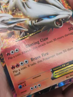 Pokemon Reshiram EX Ultra Rare Holo Legendary Treasures 29/113 180 - Image 2