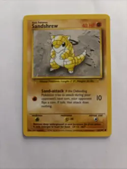 Sandshrew 62/102 Base Set Unlimited Pokemon LP - Image 1