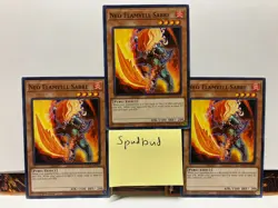x3 Neo Flamvell Sabre Common x3 HAC1-EN073 (Light Play 1st Ed) - Image 1