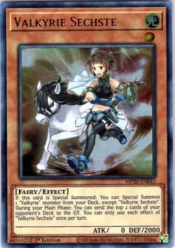 Yugioh Valkyrie Sechste MP20-EN043 Ultra Rare 1st Edition NM - Image 1