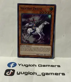 YUGIOH VALKYRIE ZWEITE SHVA 1st EDITION SUPER LIGHT PLAYED - Image 1