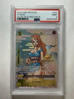 2025 One Piece EN CS 25-26 Event Pack #101 O-Nami PSA 9 MINT - Image 1