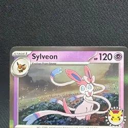 One (1) Pokemon Day 2025 Stamped Sylveon 040/131 Holo Foil Exclusive Promo Card - Image 5