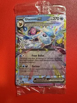 Glaceon ex 26/131 Holiday Snowflake Stamp Promo Pokemon Card Holo SEALED - Image 1