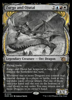 MTG Zurgo and Ojutai - Foil - Showcase, March of the Machine, Lightly Played, En - Image 1