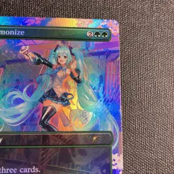 Harmonize - NM RAINBOW FOIL - Secret Lair x Hatsune Miku 1596 - MTG magic - Image 3
