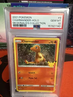 Charmander 2021 Pokemon McDonald's Collection 9/25 PSA 10 Holo Celebrations - Image 1