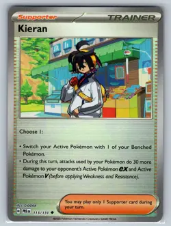 Kieran (Poke Ball Pattern) 113/131 Uncommon Prismatic Evolutions Pokemon NM - Image 1