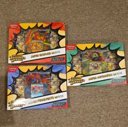 Pokemon TCG Mega Evolution Ascended Heroes 3 EX Box Promo Lot Emboar 2023 - Image 1