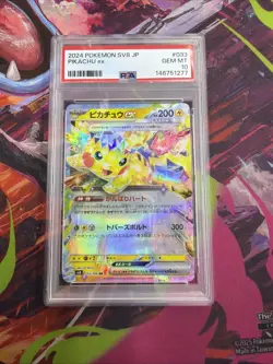 Pokemon TCG: Pikachu EX #033/106 SV8 Super Electric Breaker Japanese PSA 10 GEM. - Image 1