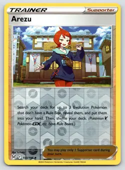 Arezu 153/196 Lost Origin Reverse Holo Pokemon NM - Image 1