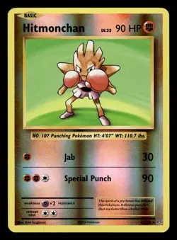Hitmonchan 62/108 Reverse Holo XY Evolutions Pokemon Card - Image 1