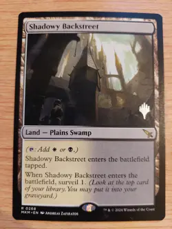 Shadowy Backstreet - 0268 (Murders at Karlov Manor Promo) - Near Mint NM - Rare - Image 1