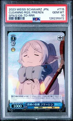 Weiss Schwarz card SFN/S108-T15R RRR Frieren Beyond Journey Japanese PSA 10 - Image 1