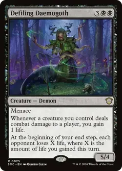 MTG Defiling Daemogoth, NM-Mint, English Commander: Secrets of Strixhaven - Image 1