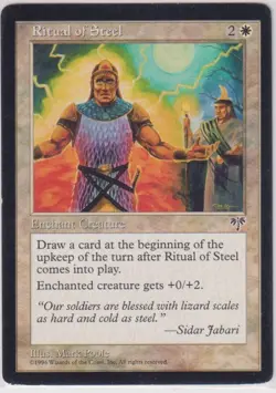 Magic the Gathering MTG Ritual of Steel (36) Mirage LP - Image 1