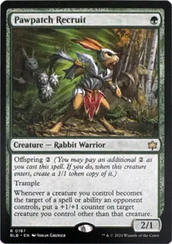 [B4G1] Pawpatch Recruit 187 - Bloomburrow - MTG - NM - Image 1