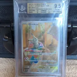 Pokemon Mimikyu Scarlet & Violet Promo Holo 075/P Pokemon Center Beckett 9.5 - Image 1