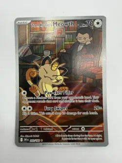 TEAM ROCKET'S MEOWTH - 203/182 Illustration Rare Destined Rivals Pokemon NM - Image 1