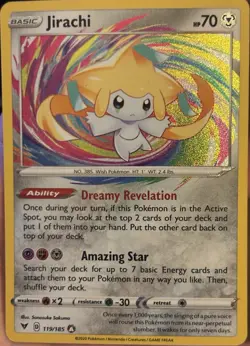 Pokemon Jirachi Amazing Rare Holo Vivid Voltage ENG 2020 - Image 1